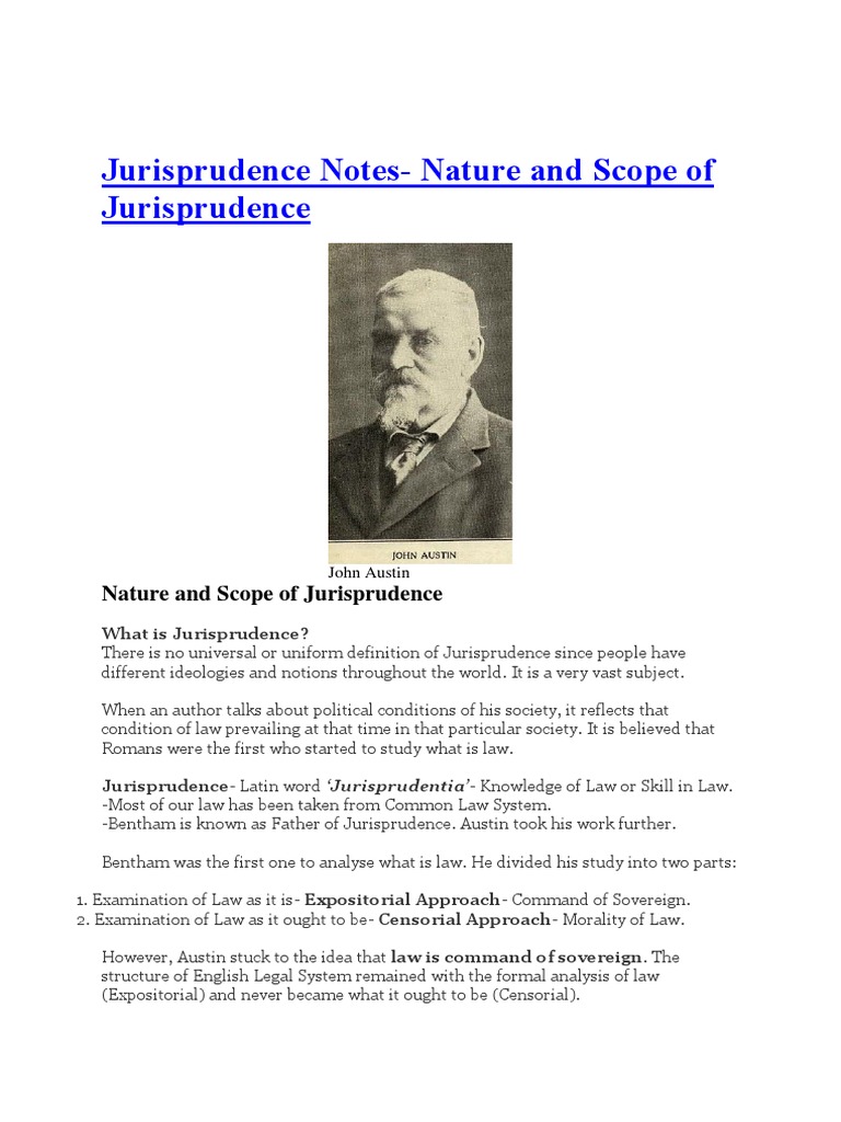 Nature and Scope of Jurisprudence | PDF | Jurisprudence | Sociology