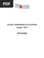 ACC202 Managerial Accounting - ISB-BBUS K40 - Q1 2017 - Unit Guide