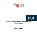ACC202 Managerial Accounting - ISB-BBUS K40 - Q1 2017 - Unit Guide