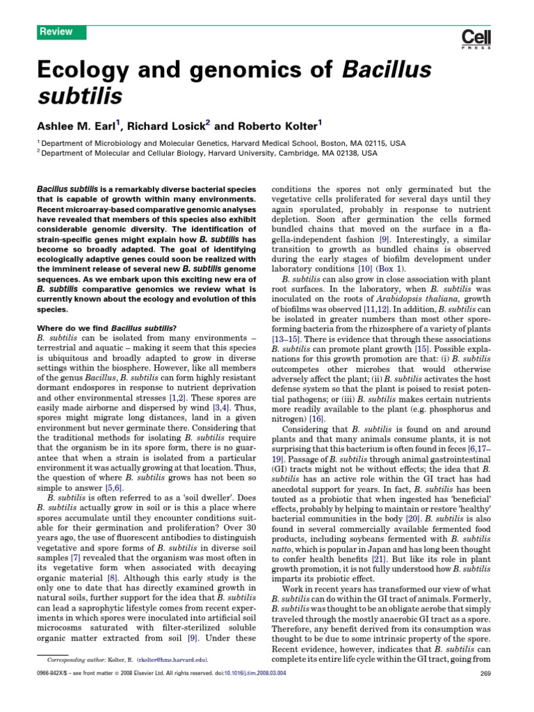 B Subtilis | PDF | Gene | Plasmid