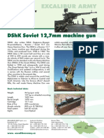 DSHK Soviet 12,7Mm Machine Gun: Basic Technical Data