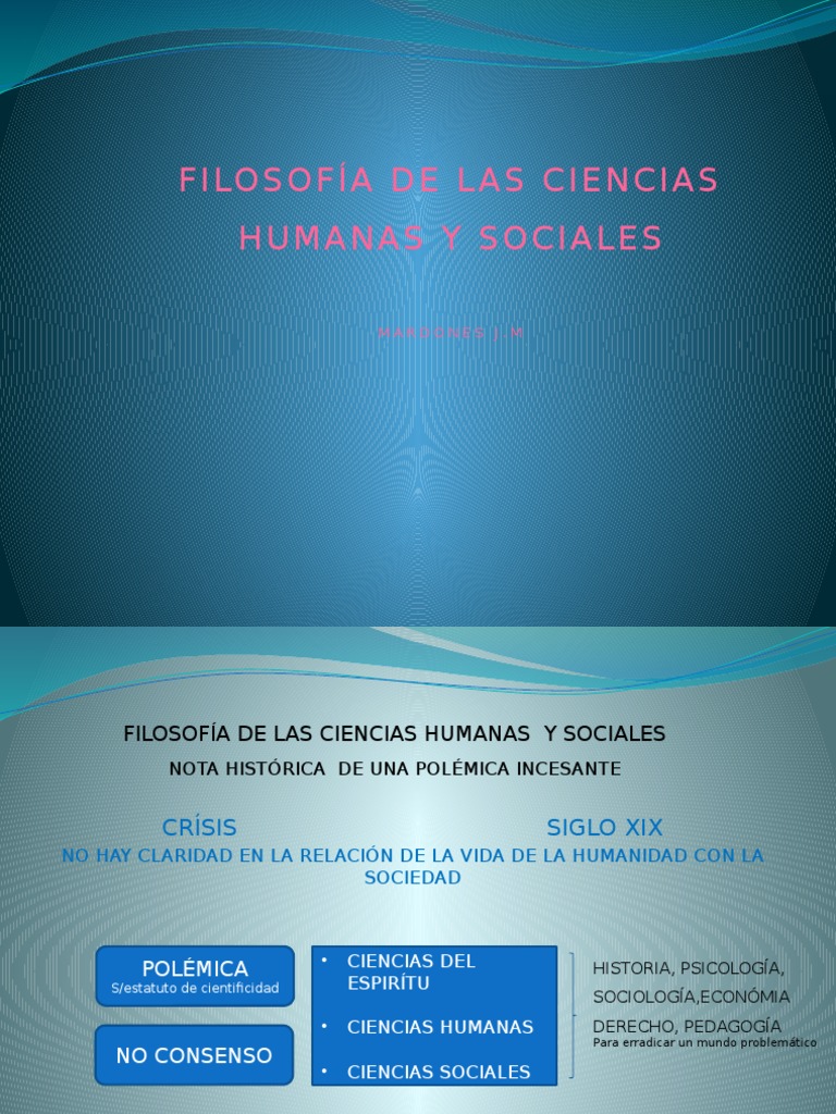 Filosofia de Las Ciencias Humanas y Sociales.pptx Presentacion Causalidad Science