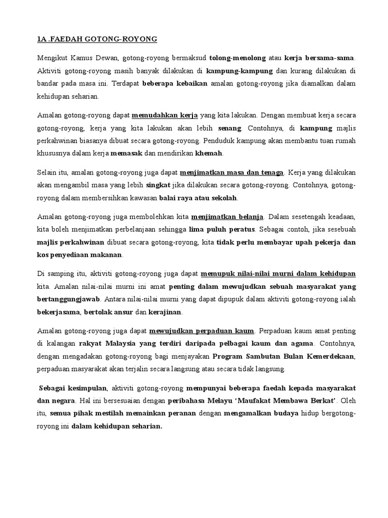 Faedah Gotong Pdf