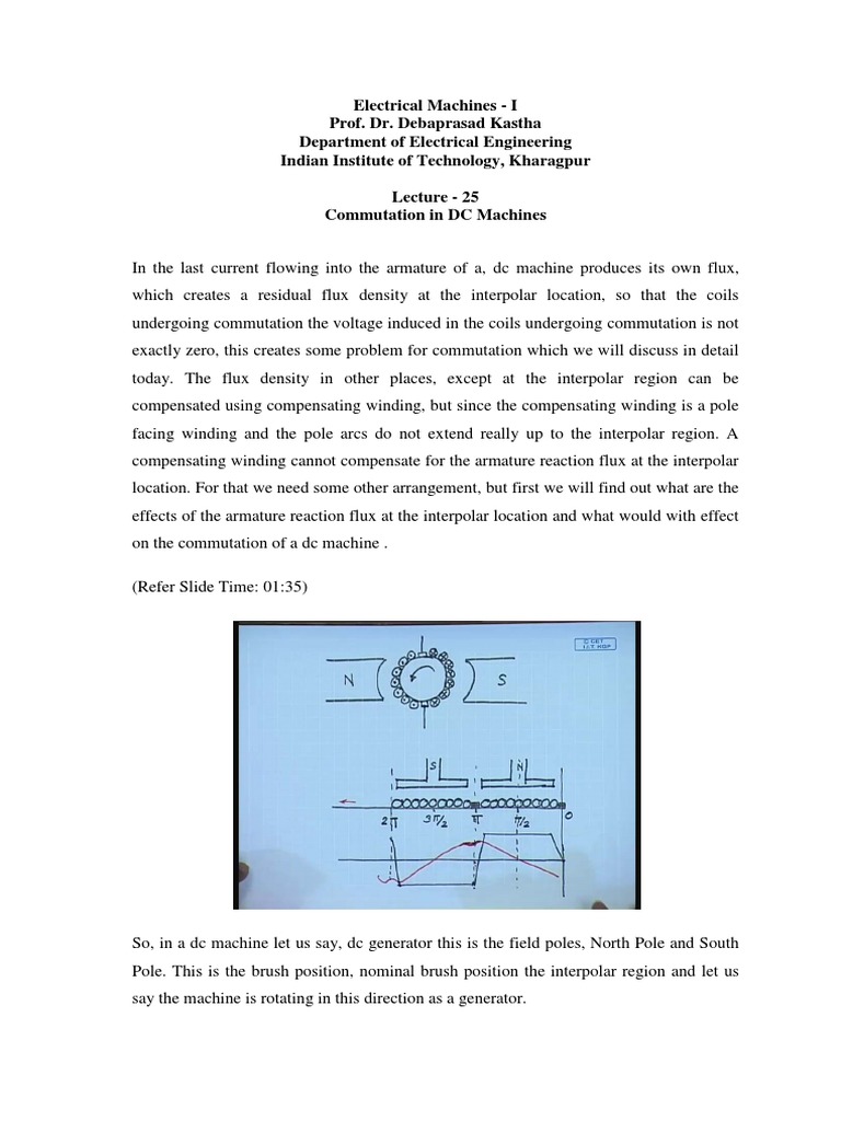 Commutation in DC Machines | PDF