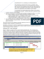 Applying Hard Constraints To A Schedule in Primavera p6