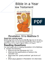 Bible in A Year 33 NT Revelation 10 To Matthew 5