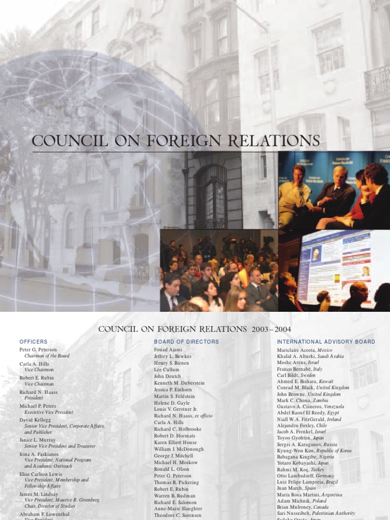 Council on Foreign Relations Leadership | PDF | Foreign Policy ...