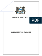 Botwsana Government Service Customer Service Standards