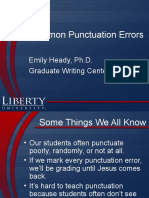 Common Punctuation Errors