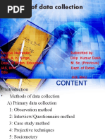 Methods of Data Collection