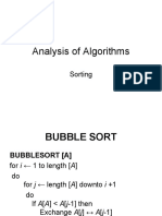 Analysis of common sorting algorithms
