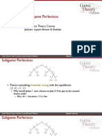 Game Theory Course: Subgame Perfection