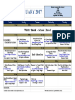 ES Dining Hall Menu - January 2017 - January