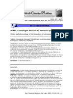Orden y Cronologia de La Dentición PDF