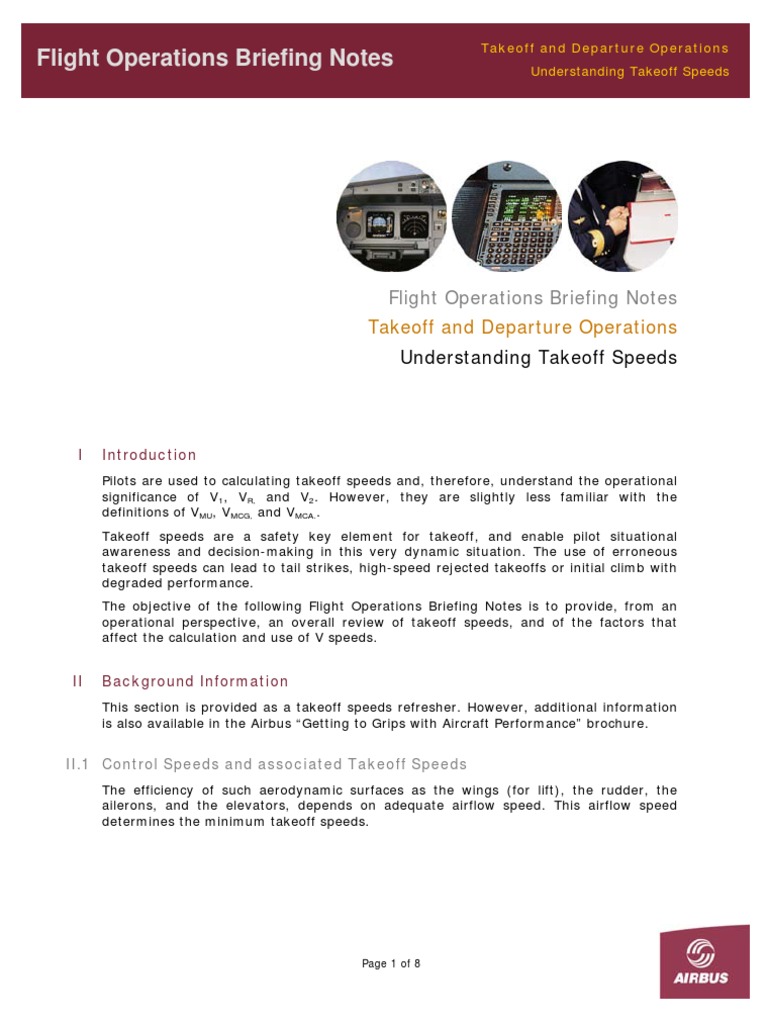 Understanding Take Off Speeds PDF