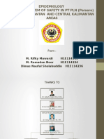 Epidemiology Analysis System of Safety in PT PLN (Persero) South Kalimantan and Central Kalimantan Areas
