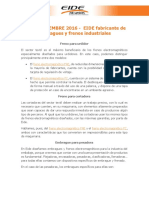 USOS DICIEMBRE 2016 - EIDE Fabricante de Embragues y Frenos Industriales