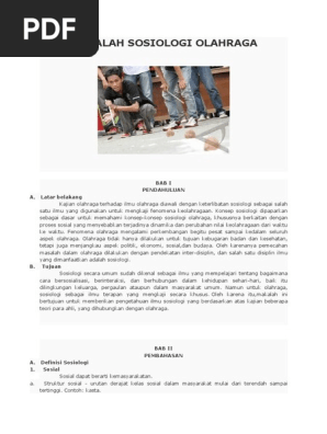 Makalah Sosiologi Olahraga