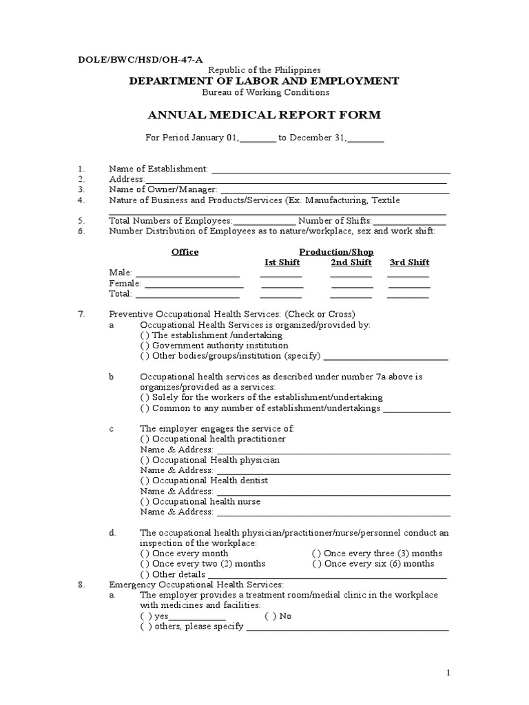 Report Form Fiji Medical