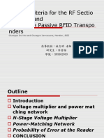 Design Criteria For The RF Sectio Nofuhfand Microwave Passive Rfid Transpo Nders