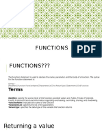 Functions: by Jeannie Francis