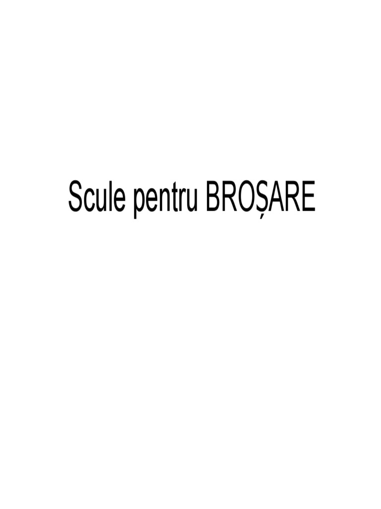 Scule Pentru BROSARE PDF | PDF