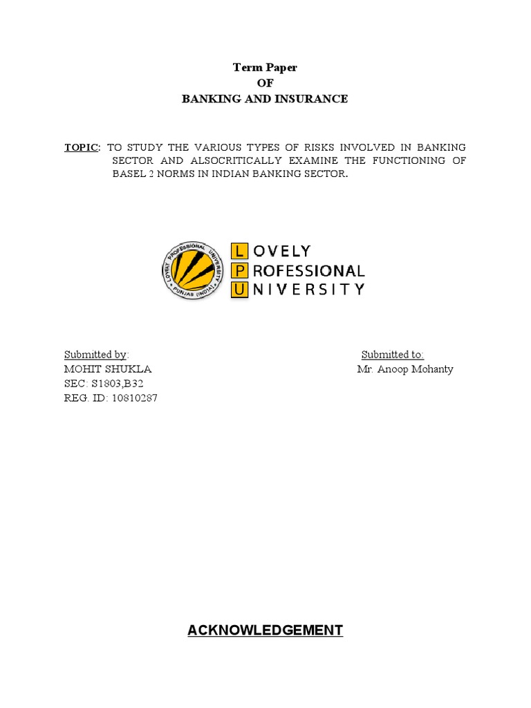 Risks in Indian Banking Sector Analysis | PDF | Financial Risk | Basel Ii
