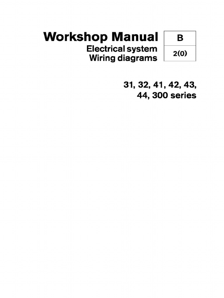 Volvo Penta 31, 32, 41, 42, 43, 44, 300 Series Wiring Diagrams | PDF
