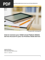 How-To Connect Your HANA Cloud Platform Mobile Service Account to Your on-Premise OData Service