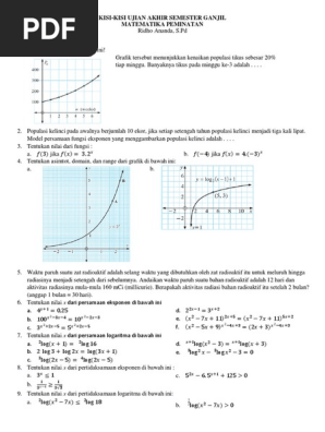 Kisi Kisi Peminatan Kelas X Pdf