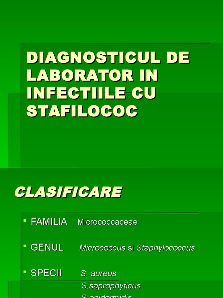 Diagnosticul de Laborator in Infectiile Cu Stafilococ | PDF