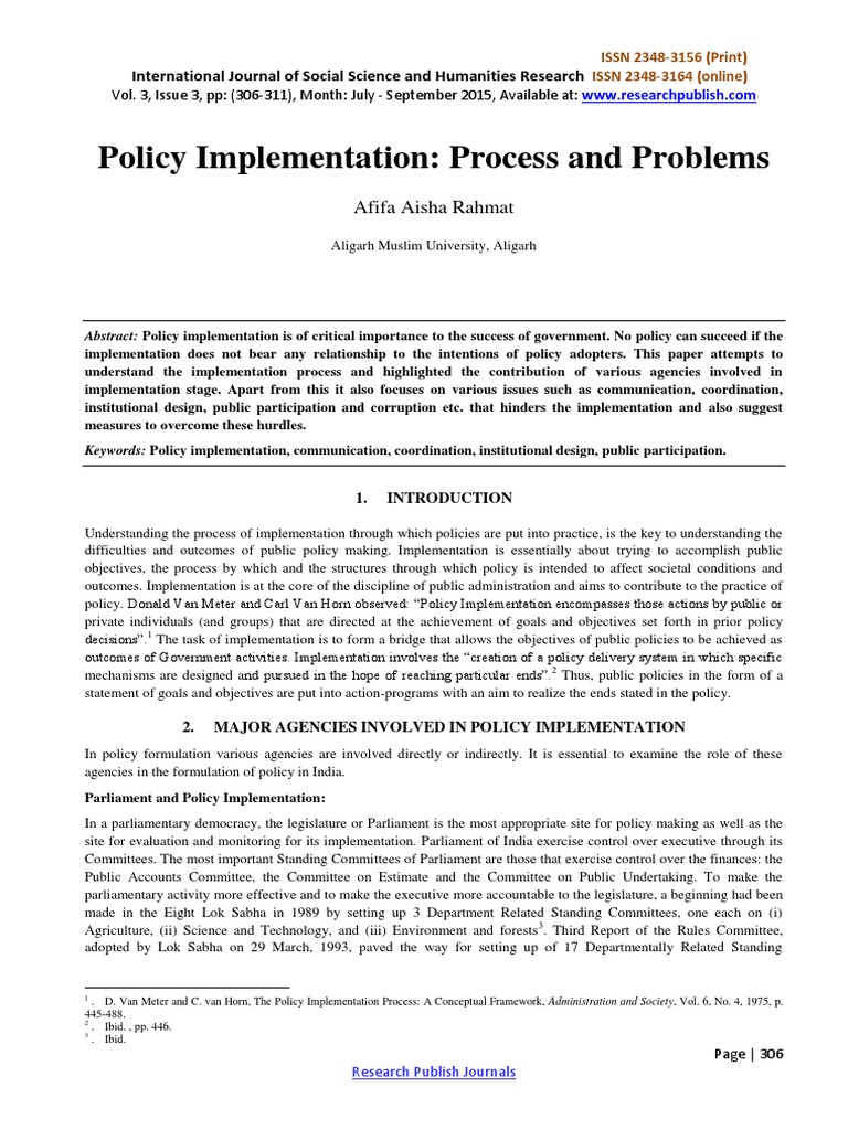 Importance of policy implementation image