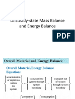 Unsteady-State Mass and Energy Balance