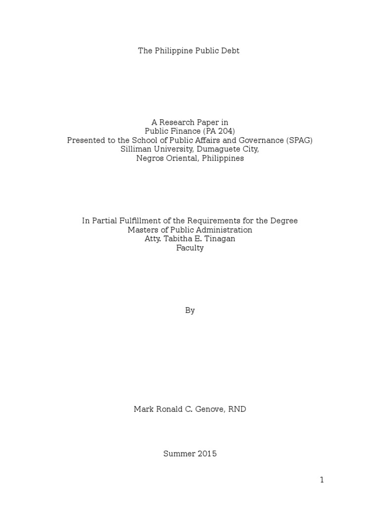Philippine Public Debt | PDF | Deficit Spending | Fiscal Policy