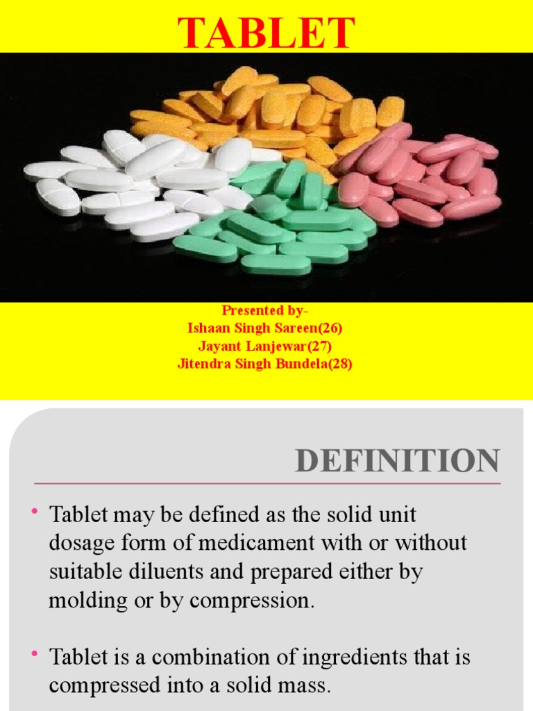 Overview of Tablet Dosage Forms | PDF