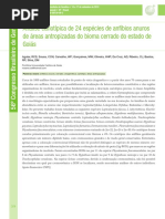 Análise cariotípica de 24 espécies de anfíbios anuros de áreas antropizadas do bioma cerrado do estado de Goiás