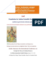 Foundation For Indian Scientific Heritage (R) : Jointly Announce The International Conference On