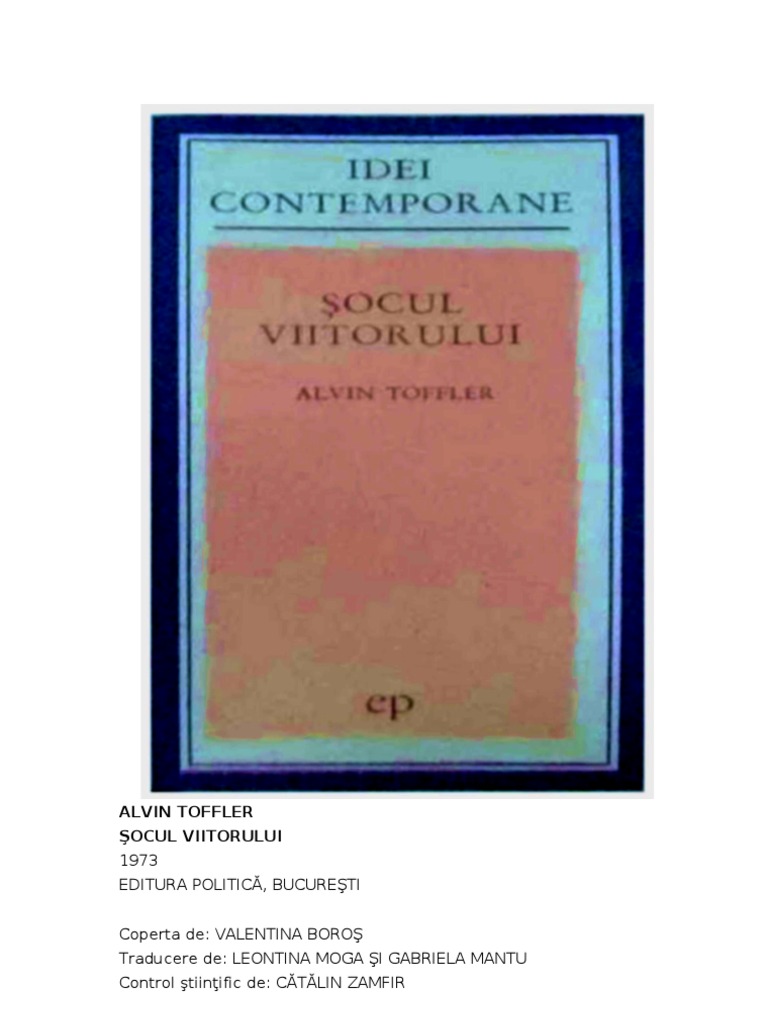 Alvin Toffler 1973 Socul Viitorului V 1 0