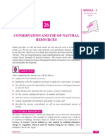 Conservation and Use of Natural Resources: Module - 4