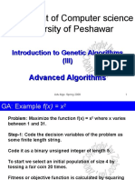 Department of Computer Science University of Peshawar: Introduction To Genetic Algorithms (III)