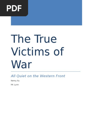All Quiet Essay