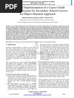 Design and Implementation of A Career Guide Information System For Secondary School Leavers An Object Oriented Approach