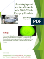 Epidemiologia Pestei Porcine Africane În Perioada 2005 2016 În