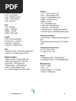 Conversion Sheets