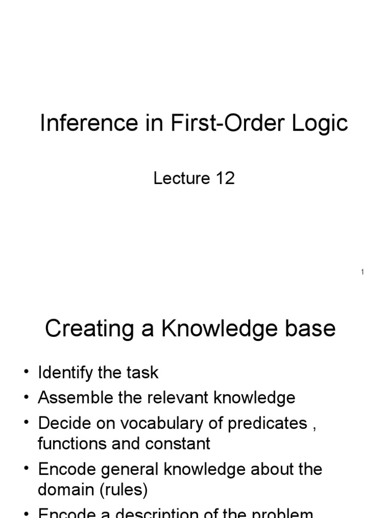 Knowledge Base Creation in Logic | PDF