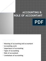 Accounting & Role of Accountant