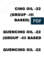 Quencing Oil - 22 (Group - Iii Based) Quencing Oil - 22 (Group - Iii Based Quencing Oil - 22