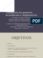 Transporte de Gametos Fecundaci N e Implantaci N DR Pedro Ponce B Biolog A de La Reproducci N