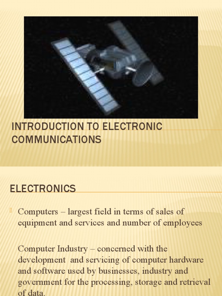 Introduction To Electronic Communications PDF Electronics