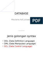 Database Ddl & Dml